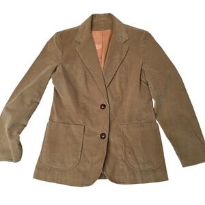 Vintage WPL Beige Corduroy Blazer Jacket‎ Women's Size Med 13/14, EUC